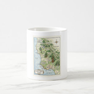 Santa Cruz California Wanderkarte Big Basin Kaffeetasse