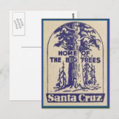 Santa Cruz California - Zuhause der großen Bäume Postkarte (Vorne/Hinten)