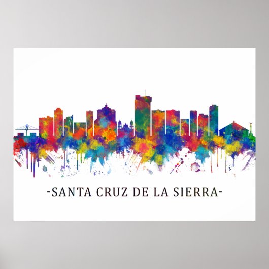 Santa Cruz de la Sierra Bolivia Skyline Poster (Vorne)