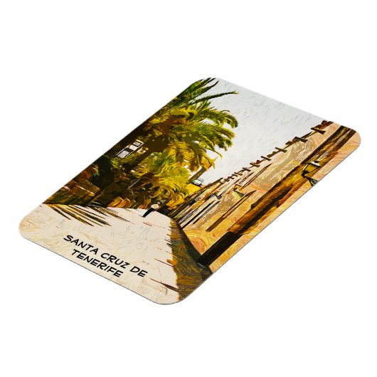 Santa Cruz de Tenerife Öl Paint Magnet (Linke Seite)