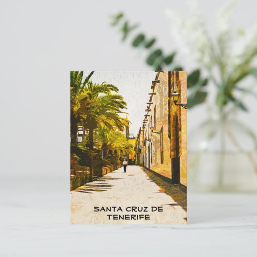Santa Cruz de Tenerife Öl Paint Postkarte (Stehend Vorderseite)