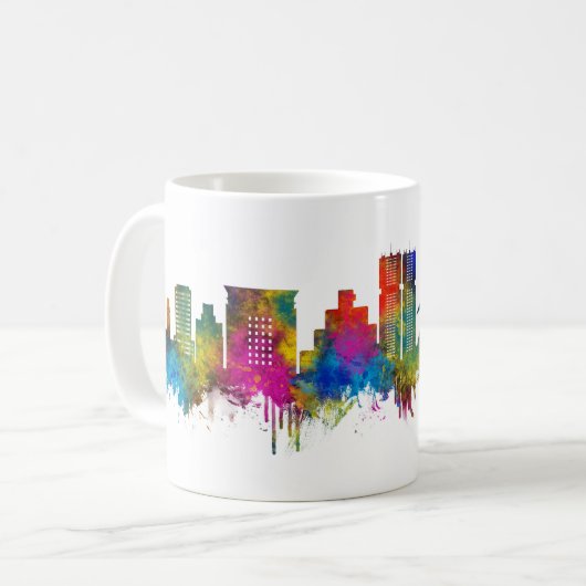 Santa Cruz de Tenerife Spanien Skyline Kaffeetasse (Vorderseite Links)