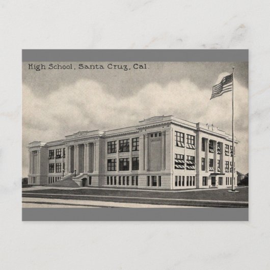 Santa Cruz Highschool Vintag Postcard Postkarte (Vorderseite)