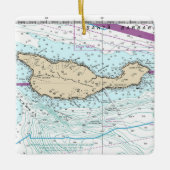 Santa Cruz Island Chart Keramikornament (Vorderseite)