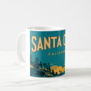 Santa Cruz Kalifornien Aquarell Reise Kaffeetasse
