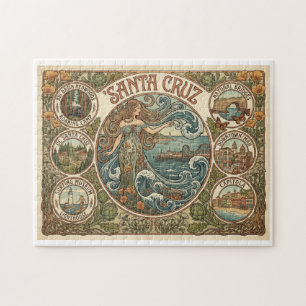 Santa Cruz Kalifornien Art‑Nouveau Küste Puzzle