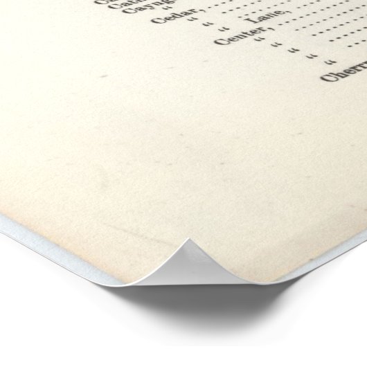 Santa Cruz Kalifornien Karte 1892 Poster (Ecke)