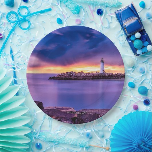 Santa Cruz, Kalifornien, Leuchtturm Pappteller (Party)