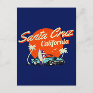 Santa Cruz Kalifornien Vintage Kunst Postkarte