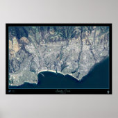 Santa Cruz, kalifornisches Satellitenposter Poster (Vorne)