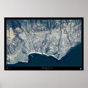 Santa Cruz, kalifornisches Satellitenposter Poster