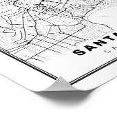 Santa Cruz Karte Poster (Ecke)