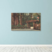 Santa Cruz Landkreis, CA Eintritt in den Park der Leinwanddruck (Insitu (Holzboden))