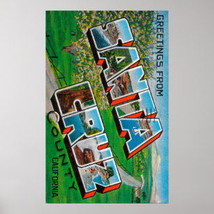 Santa Cruz Landkreis, Kalifornien Poster