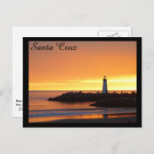 Santa Cruz Leuchtturm Postkarte (Vorne/Hinten)