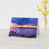 Santa Cruz, Leuchtturm von CA Karte (Gelbe Blume)