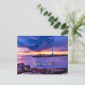 Santa Cruz, Leuchtturm von CA Postkarte (Stehend Vorderseite)