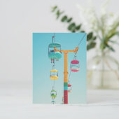 Santa Cruz Pastel Gondola Sky Glider Postcard Postkarte (Stehend Vorderseite)