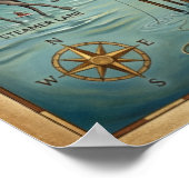 Santa Cruz Pop Art Map – Bold Coastal Landmark Poster (Ecke)