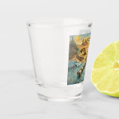 Santa Cruz Pop Art Map – Bold Coastal Landmark Schnapsglas (Links)