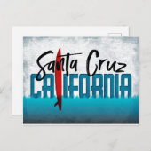 Santa Cruz Postcard California Surfboard Postkarte (Vorne/Hinten)