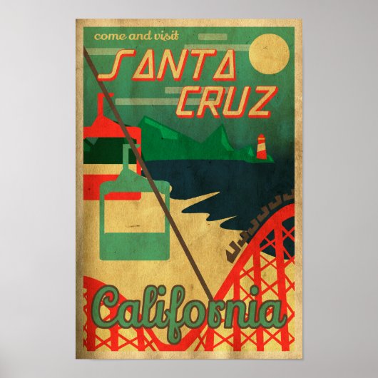 Santa Cruz Retro Poster (Vorne)