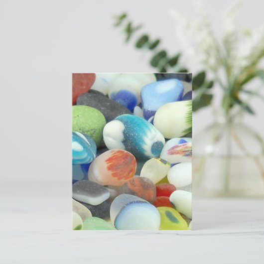 Santa Cruz Sea Glass Postkarte (Stehend Vorderseite)