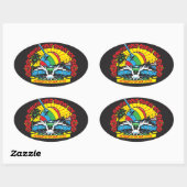 Santa Cruz Shave Ice Logo Ovaler Aufkleber (Blatt)