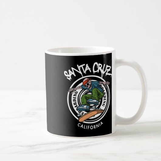 Santa Cruz Skater Laid Back California Skeleton Sk Kaffeetasse (Rechts)