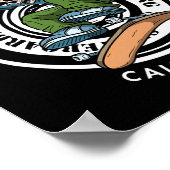 Santa Cruz Skater Laid Back California Skeleton Sk Poster (Ecke)