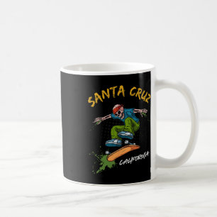 Santa-Cruz Skeleton Skateboard Beach Funny Hallowe Kaffeetasse