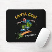 Santa-Cruz Skeleton Skateboard Beach Funny Hallowe Mousepad (Mit Mouse)