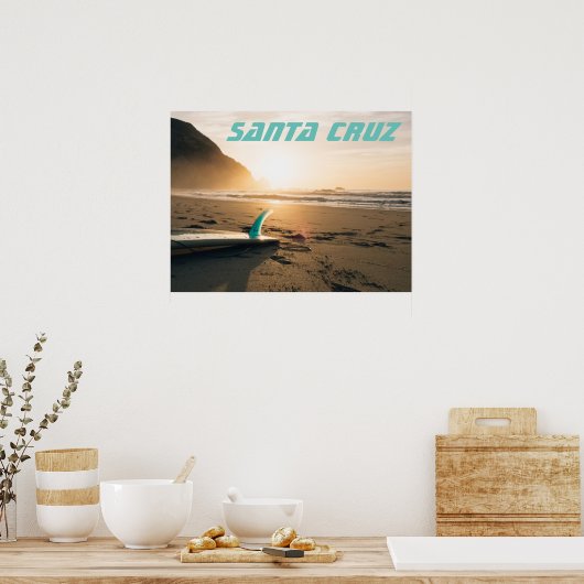 Santa Cruz Surfboard Poster (Küche)