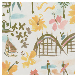 SANTA CRUZ TOILE Surfbrett Küstendruckerei Stoff