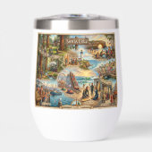 Santa Cruz Vibe Map – Cultural Coastal Art Print (Vorderseite)