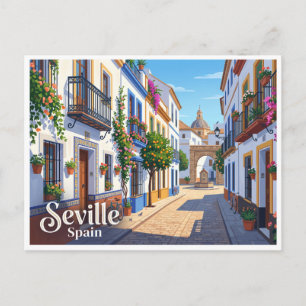 Santa Cruz Viertel Sevilla Spanien Postkarte
