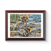 Santa Cruz Vintage Collage – Kunst der Küsten Erin