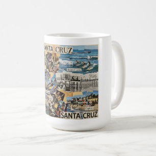 Santa Cruz Vintage Collage – Kunst der Küsten Erin Kaffeetasse