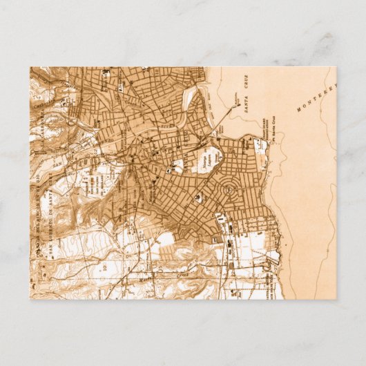 Santa Cruz Vintage Karte (Vorderseite)