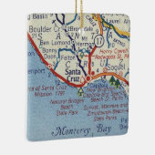 Santa Cruz Vintage Karte Keramikornament (Rechts)