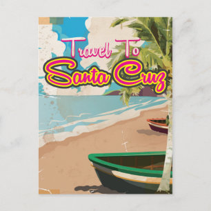 Santa Cruz Vintager Urlaub Poster Postkarte