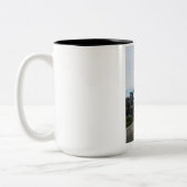Santa- Cruzstrand/Promenaden-Achterbahn Zweifarbige Tasse (Links)