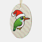 Santa Cuban Tody Keramik Ornament (Links)