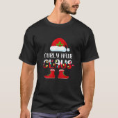 Santa Curly Hair Claus Elf Matching Family Group C T-Shirt (Vorderseite)