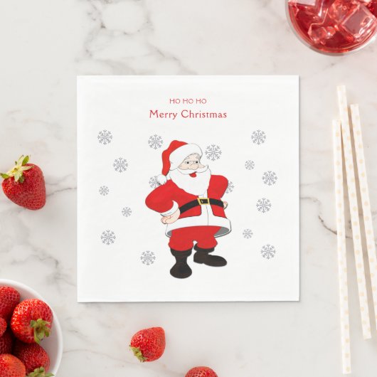 Santa Custom Text Paper Napkin Serviette (Beispiel)
