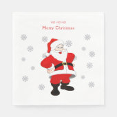 Santa Custom Text Paper Napkin Serviette (Vorderseite)