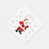 Santa Custom Text Paper Napkin Serviette (Ecke)