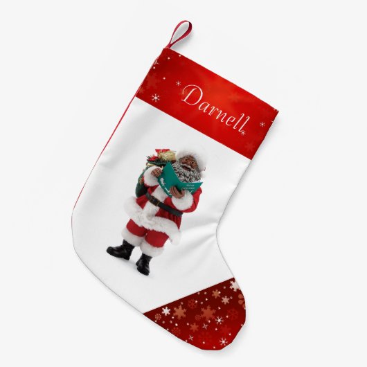 Santa Custom Weihnachtsmann-Strumpf Kleiner Weihnachtsstrumpf (Vorderansicht (hängend))