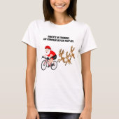 Santa Cycling with Reindeer T-Shirt (Vorderseite)
