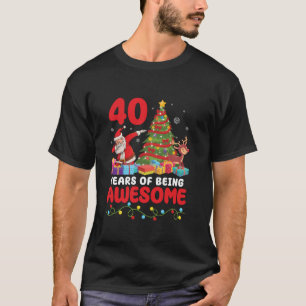 Santa Dabbing Tree präsentiert glückliche 40 Jahre T-Shirt
